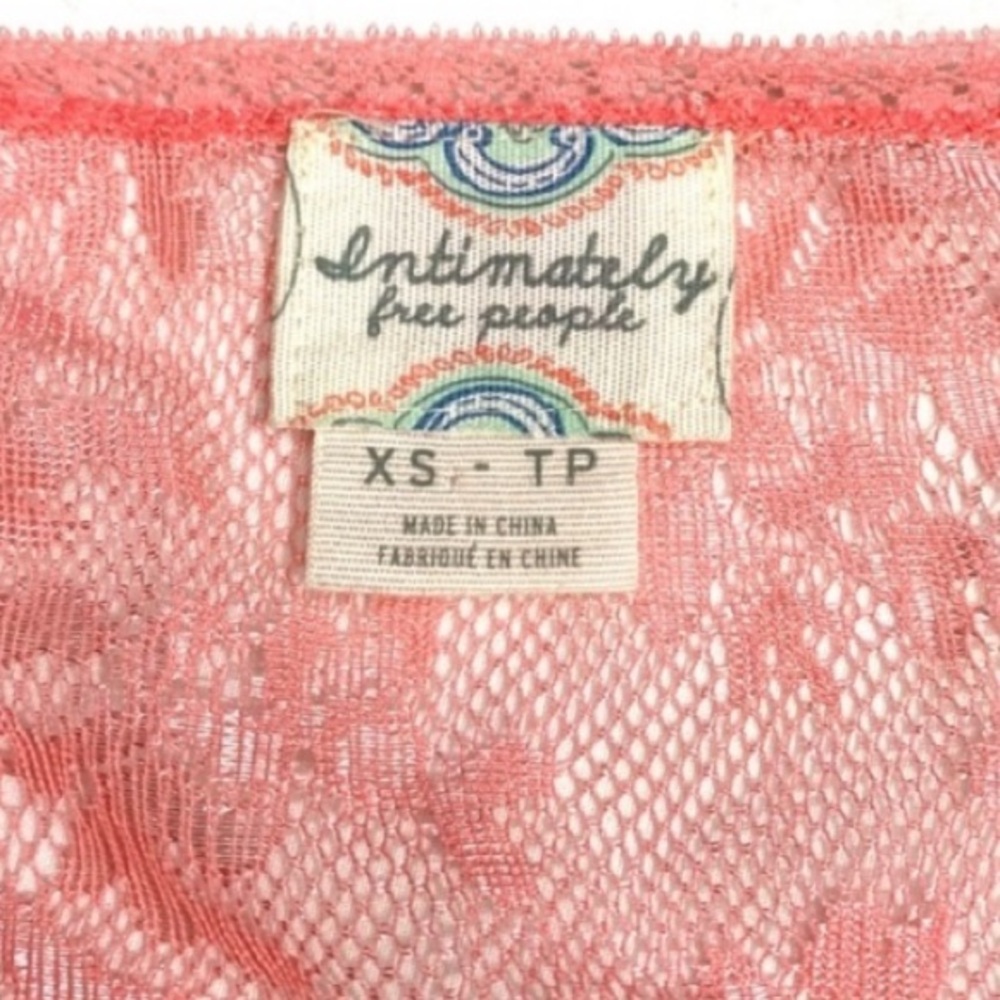 Free People Intimately tiered chiffon and lace pink babydoll slip dress- XS - Picture 2 of 11
